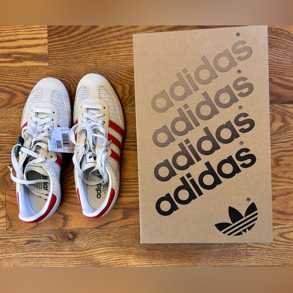 Adidas samba, crystal white preloved red, NWT, men’s size7 - Picture 11 of 12